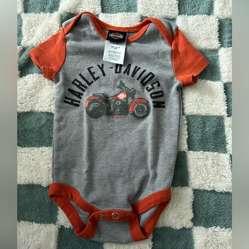 Harley Davidson onesie 0-3 months